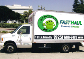 Our Junk removal truck in Alameda